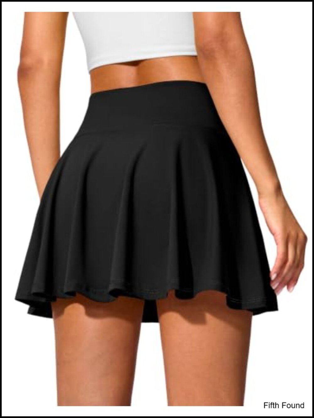 Tennis Skort Pleated Golf Skirt Tummy Control Shorts Pockets Polyester Blend